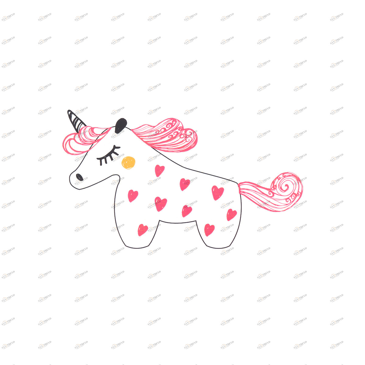 Декоративная наклейка Pink Unicorn VAMVIGVAM  282158 Белый;розовый Santreyd 
