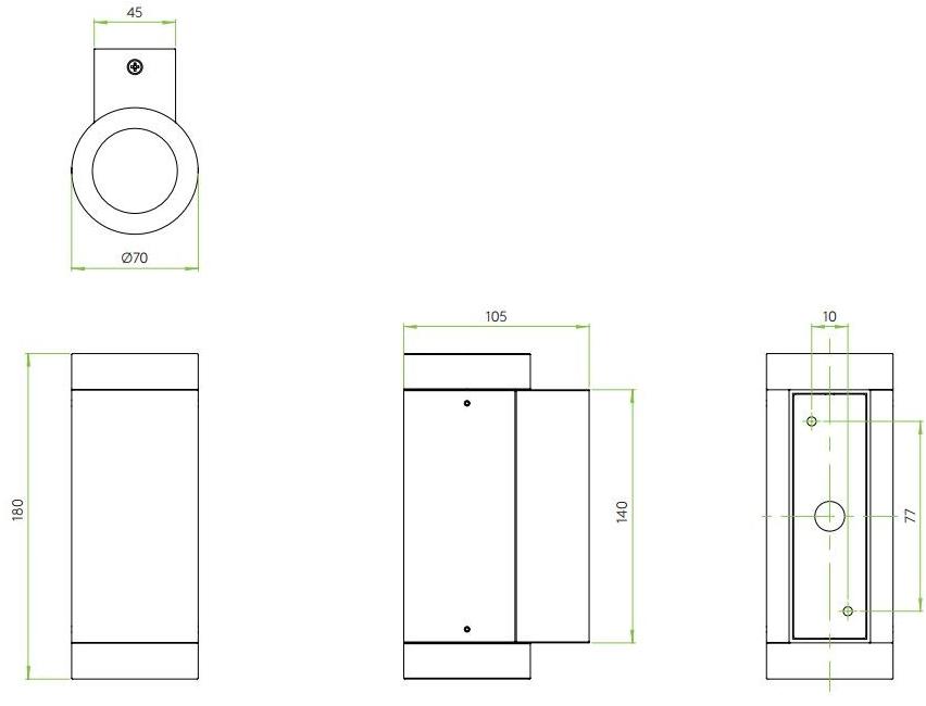 Astro Lighting Бра для наружного освещения из алюминия с диммером sun-id-1455529 - Вид №4
