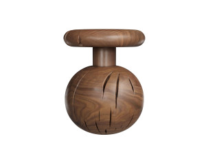 Круглый журнальный столик из акации