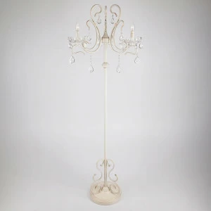 Торшер хрустальный с подвесками белый Eurosvet 12205/3F EUROSVET СВЕЧА 00-3908534 Белый