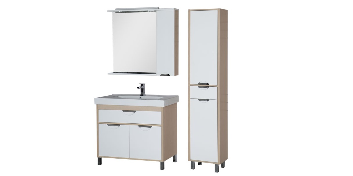 Комплект мебели Aquanet Гретта 100 светлый дуб 00172224 - Вид №1