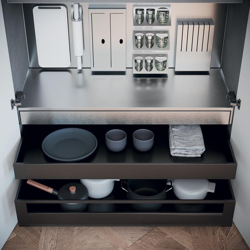 Febal Casa Линейная кухня без ручек sun-id-1504881 - Вид №6