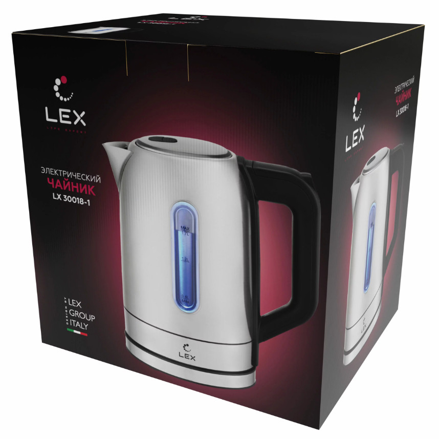 9034360 Электрочайник Lex LX30018-1 серебристый STDN-0118505 - Вид №2