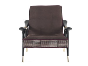 Кресло из нубука с подлокотниками