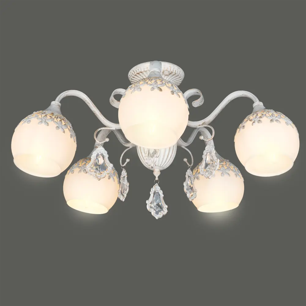 Люстра потолочная Louis L1083, 5 ламп E27, 15 м², цвет серый LAMPLANDIA STLM-2173315 - Вид №2