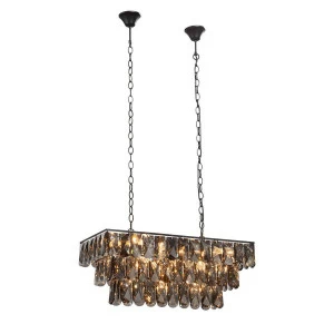 Подвесная люстра Vitaluce V5269-1/23 VITALUCE ДИЗАЙНЕРСКИЕ 328919 Черный;прозрачный;коричневый