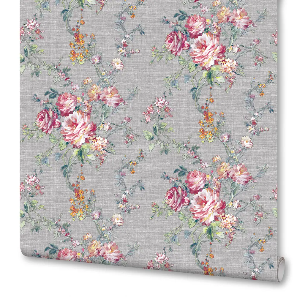 Обои флизелиновые Startdeco Полина серые 1.06 м 989217 STLM-2012754