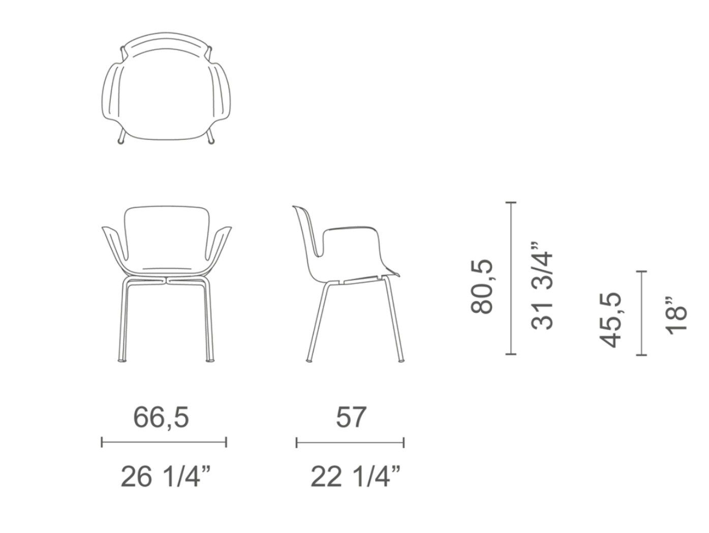 Полиэтиленовое кресло с подлокотниками CAPPELLINI Juli ARCH-00052417 - Вид №13
