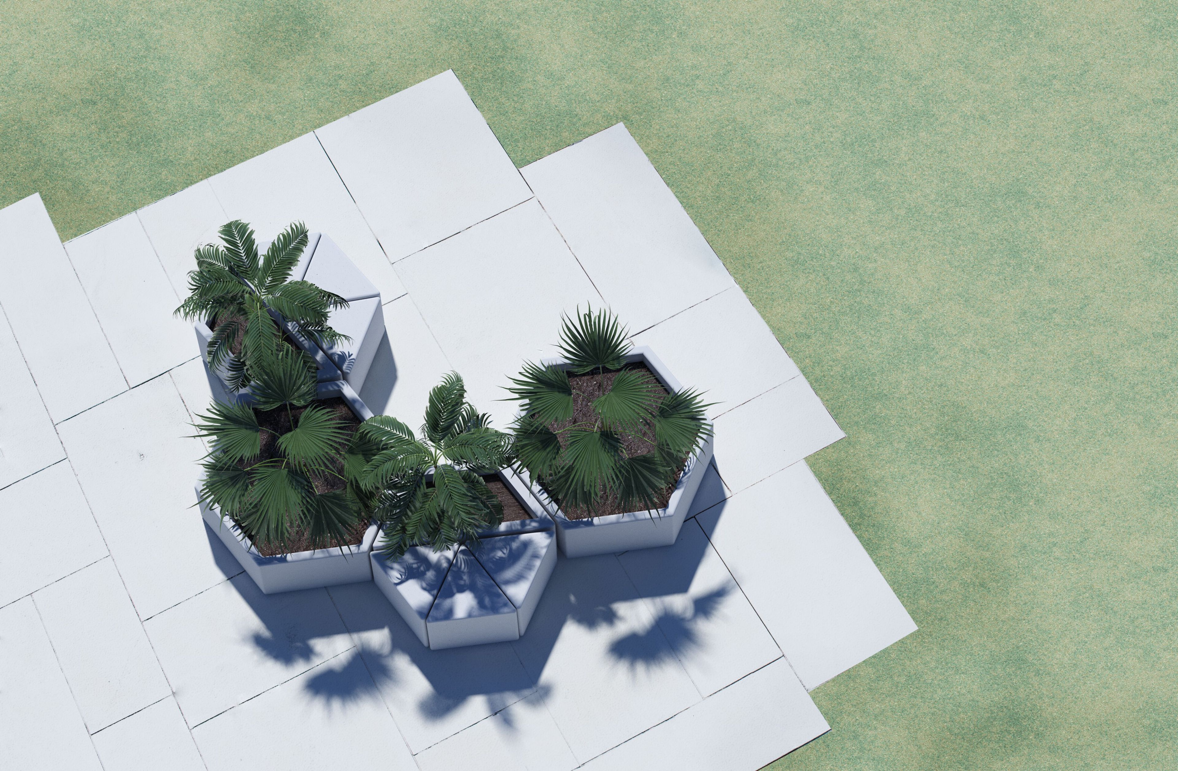 Бетонная шестиугольная плантатор SIT Vida ARCH-00007052