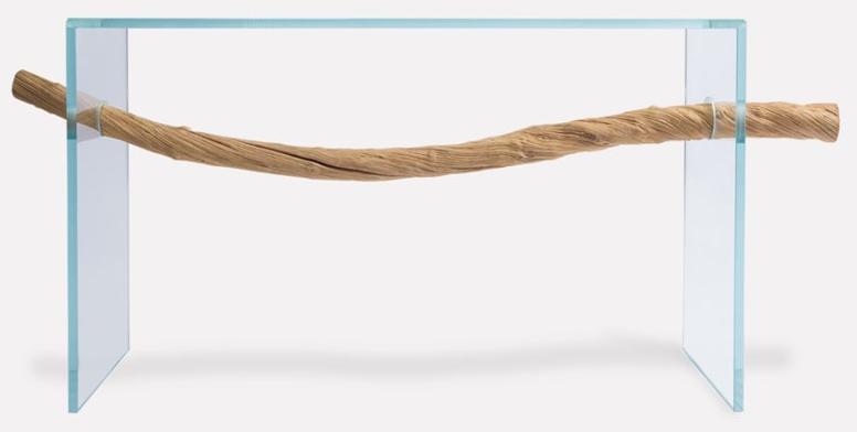 MORADA Прямоугольная консоль из дерева и стекла Wildbeach Wildbeach co - Вид №1