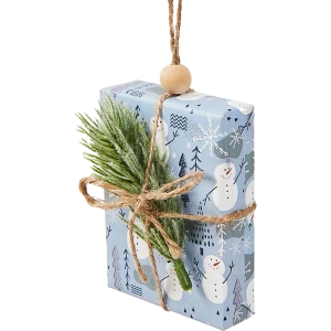 87036546 Елочная игрушка Коробка подарочная 9x6.5 цвет синий STLM-1442586