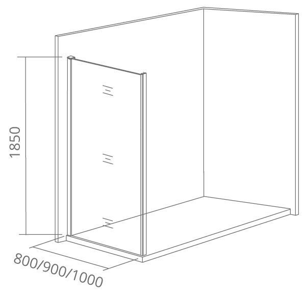 Угловая душевая перегородка Santreyd SP-90-C-В Makiato 90×185 см 84107360 STLM-0046538 - Вид №4