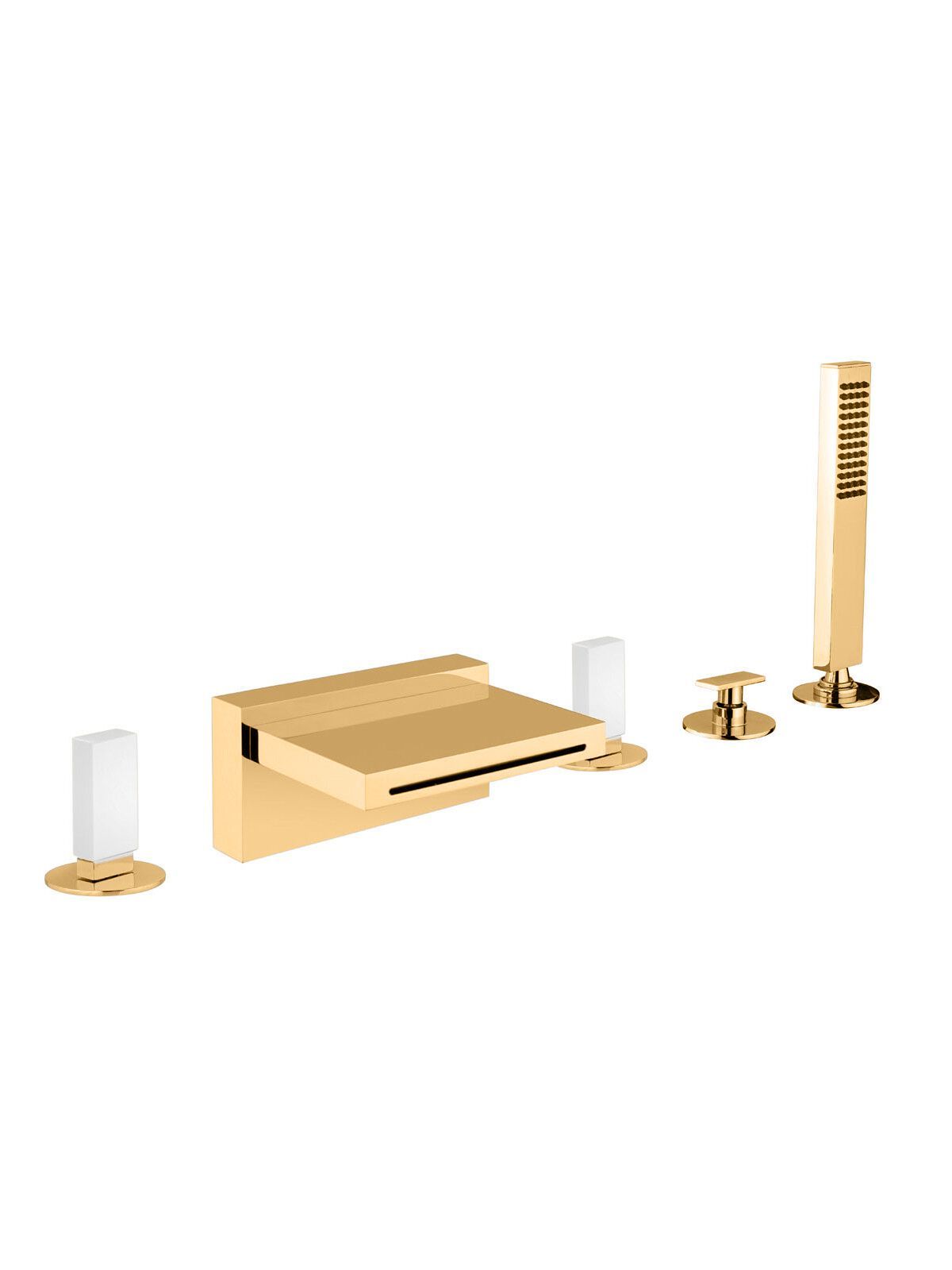 Смеситель для ванны с 5 отверстиями с водопадом и переключателем Rubinetterie Frattini Vita Due ARCH-00038193 - Вид №11