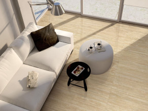 Пол / покрытие с эффектом травертина