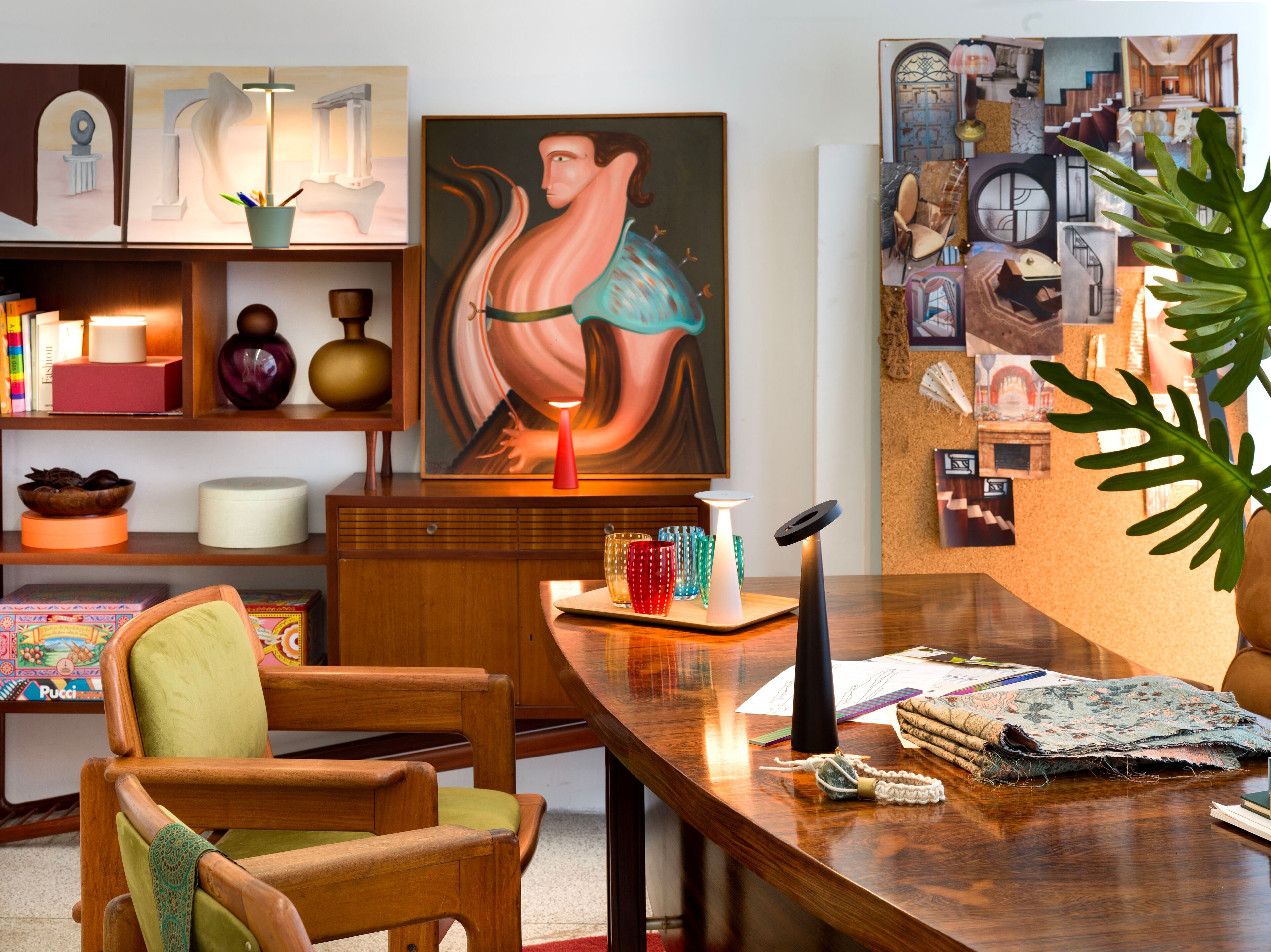 Алюминиевая аккумуляторная настольная лампа Zafferano DAMINA ARCH-00129759 - Вид №5