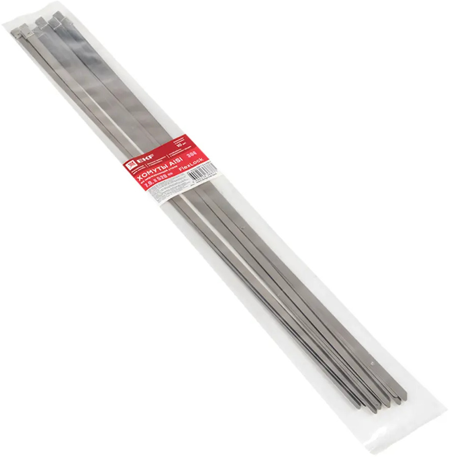 Хомут EKF AISI 304 для труб и кабелей, 10 шт 87750521