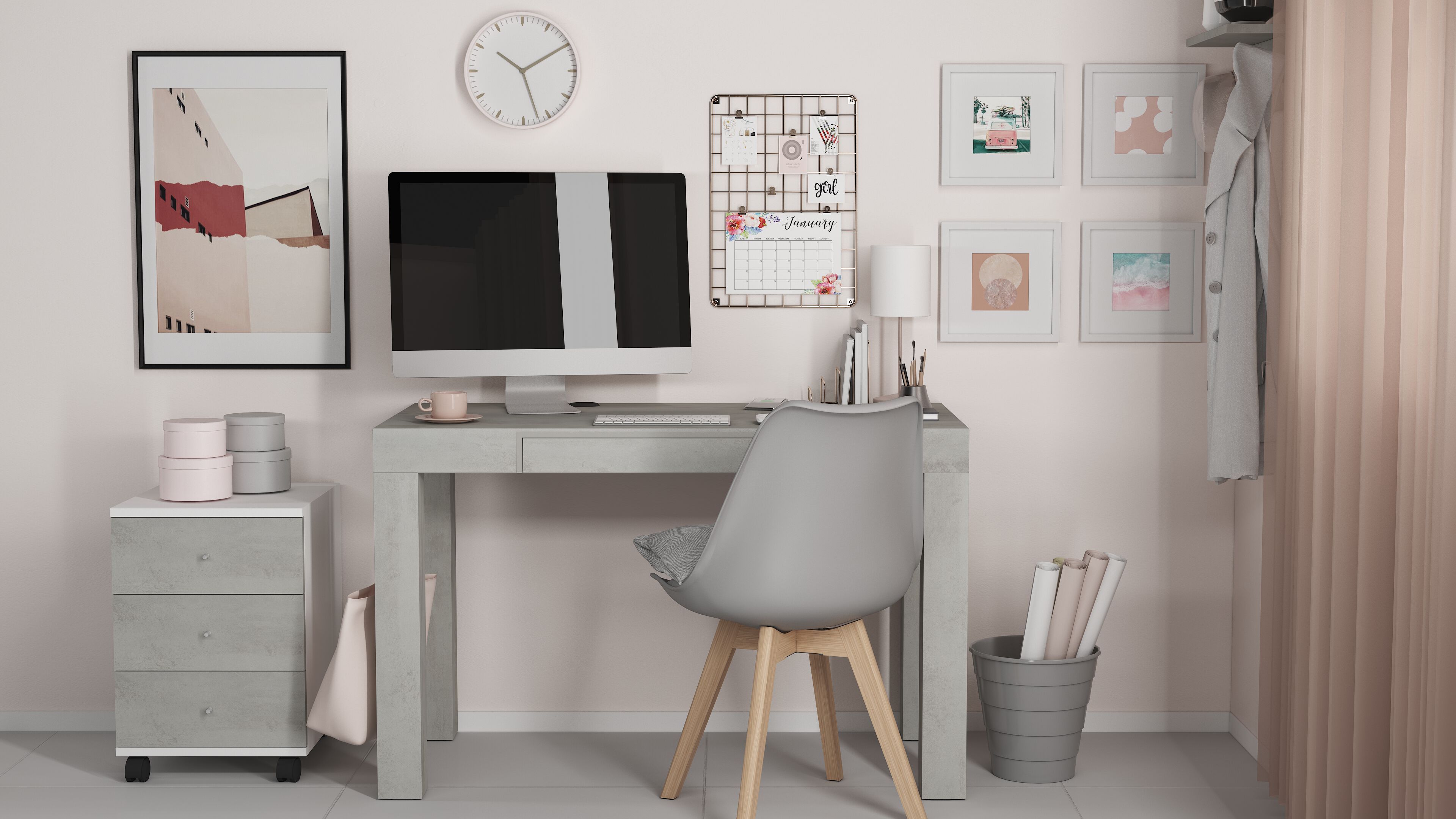 Прямоугольный меламинированный стол с выдвижным ящиком Mobili Fiver First ARCH-00071323 - Вид №18