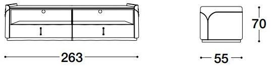VOLPI Деревянная тумба под ТВ с ящиками Luigi volpi Lv-24001 - Вид №1