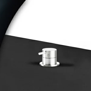 Смеситель для раковины сталь глянцевая с белой ручкой Toki Radomonte TKI12LCIL21