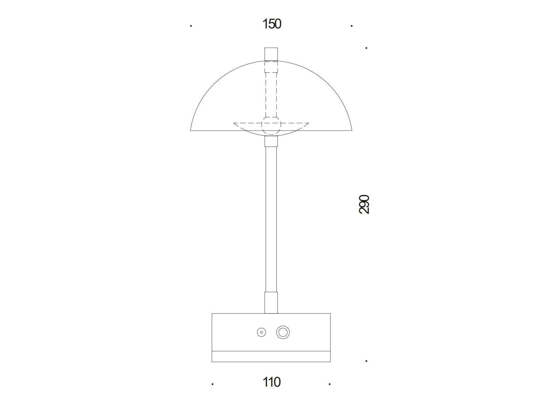 Латунная светодиодная настольная лампа Renzo Serafini CUPOLA ARCH-00035984 - Вид №5