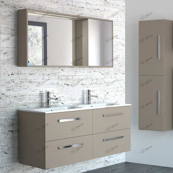 КОМПЛЕКТ МЕБЕЛИ FUSSION CHROME 120 СМ GLOSS TAUPE SALGAR 23286