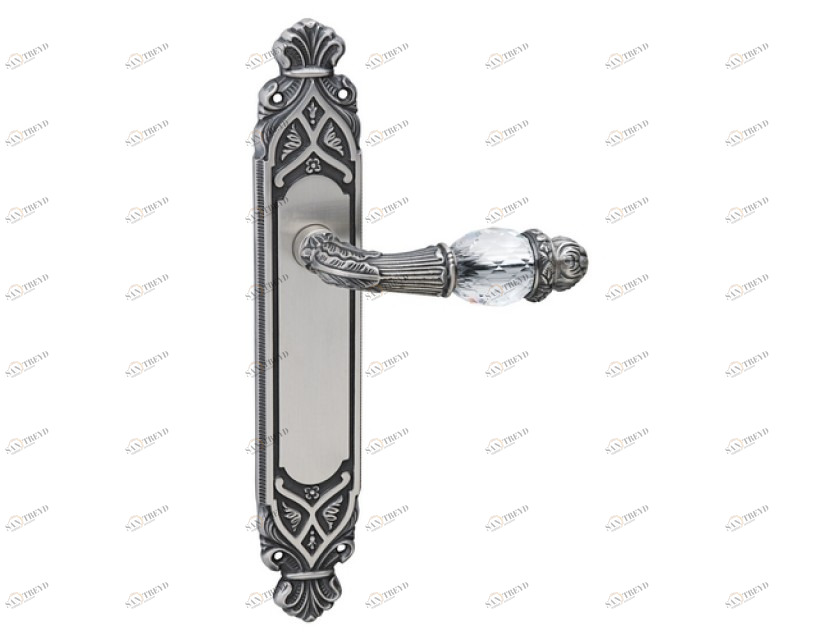 0A3541.000.72 Дверные ручки на пластинах с кристаллами сваровски Окисленная медь Mestre 