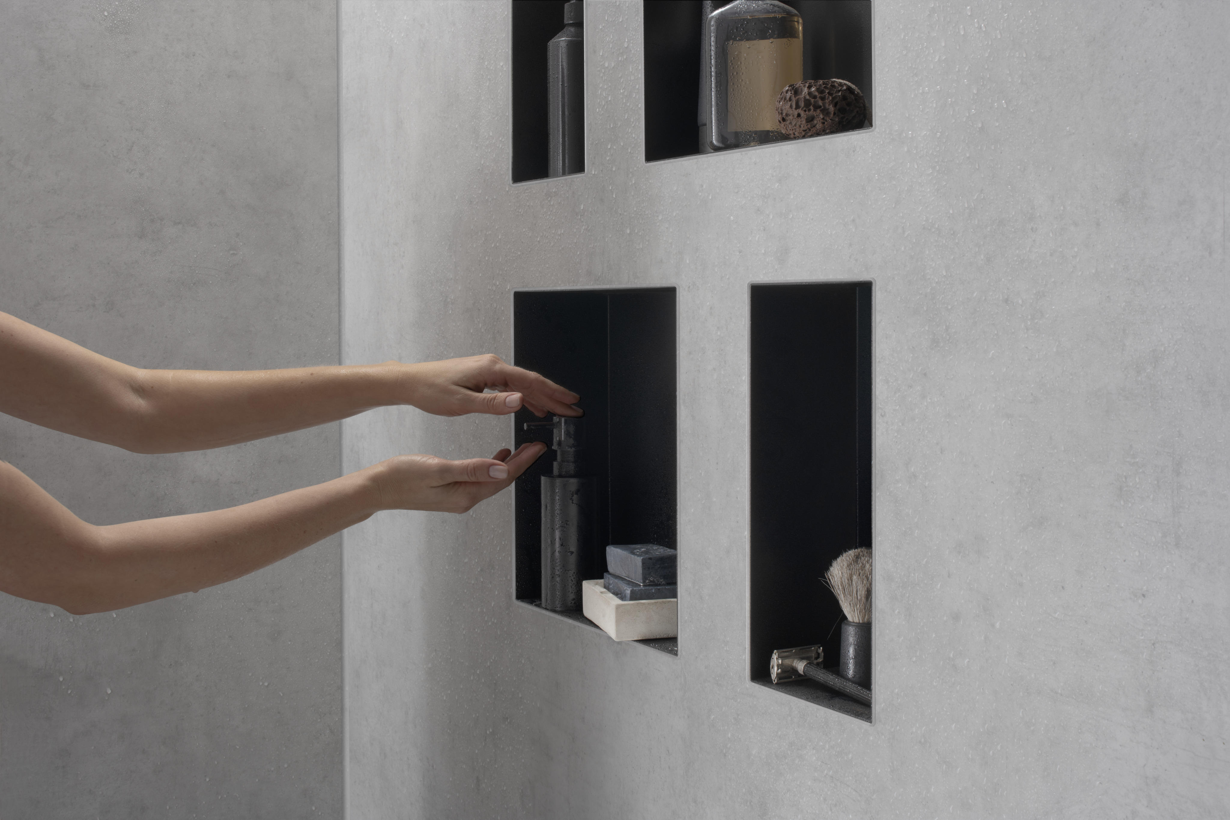 56070800 XtraStoris Minimalistic Wall безрамная ниша 300/150/100 Hansgrohe  - Вид №6