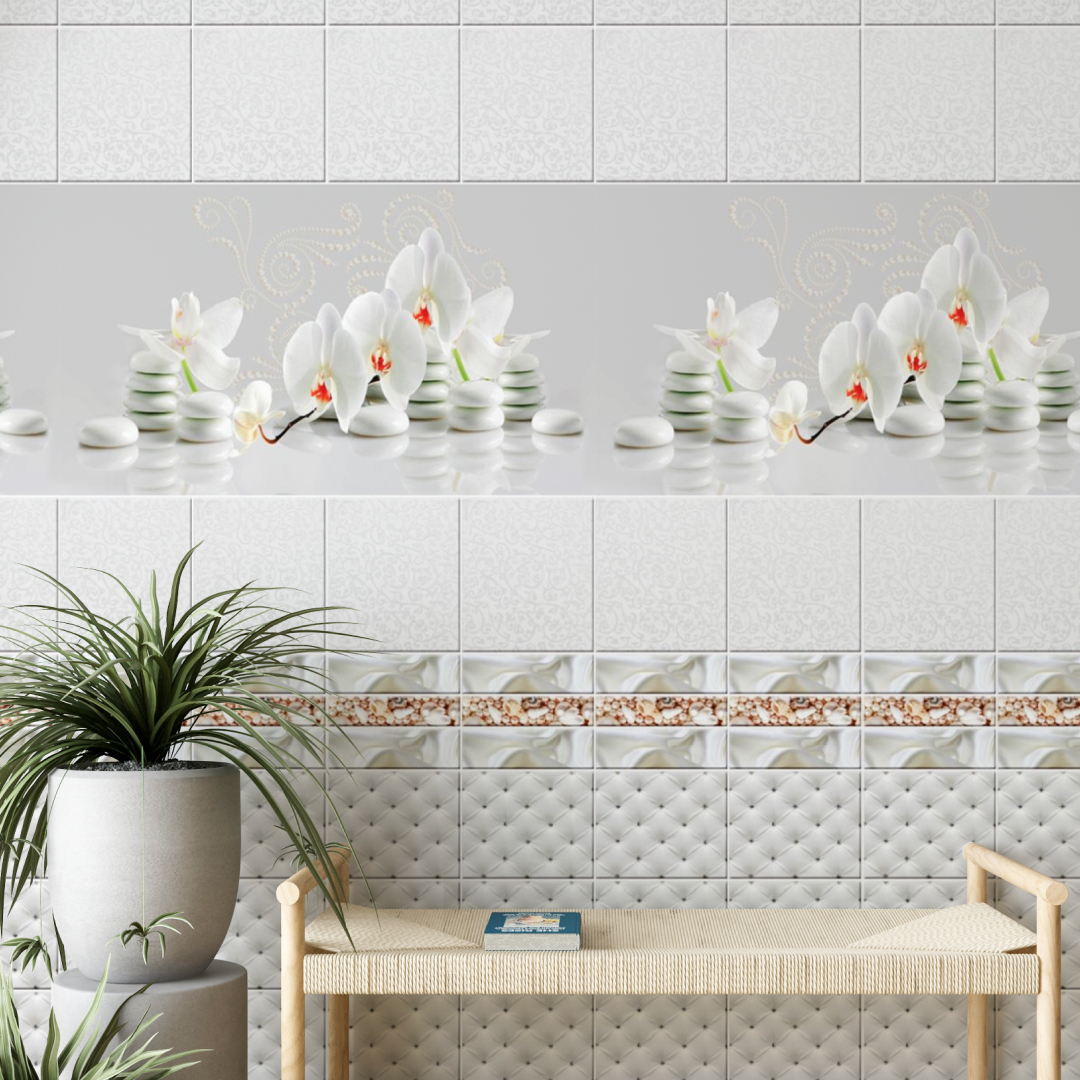 Панель пласт. "Новита" Орхидея белая (Узор) 2,7*0,25 АКВАТОН Novita STSR-408 - Вид №2