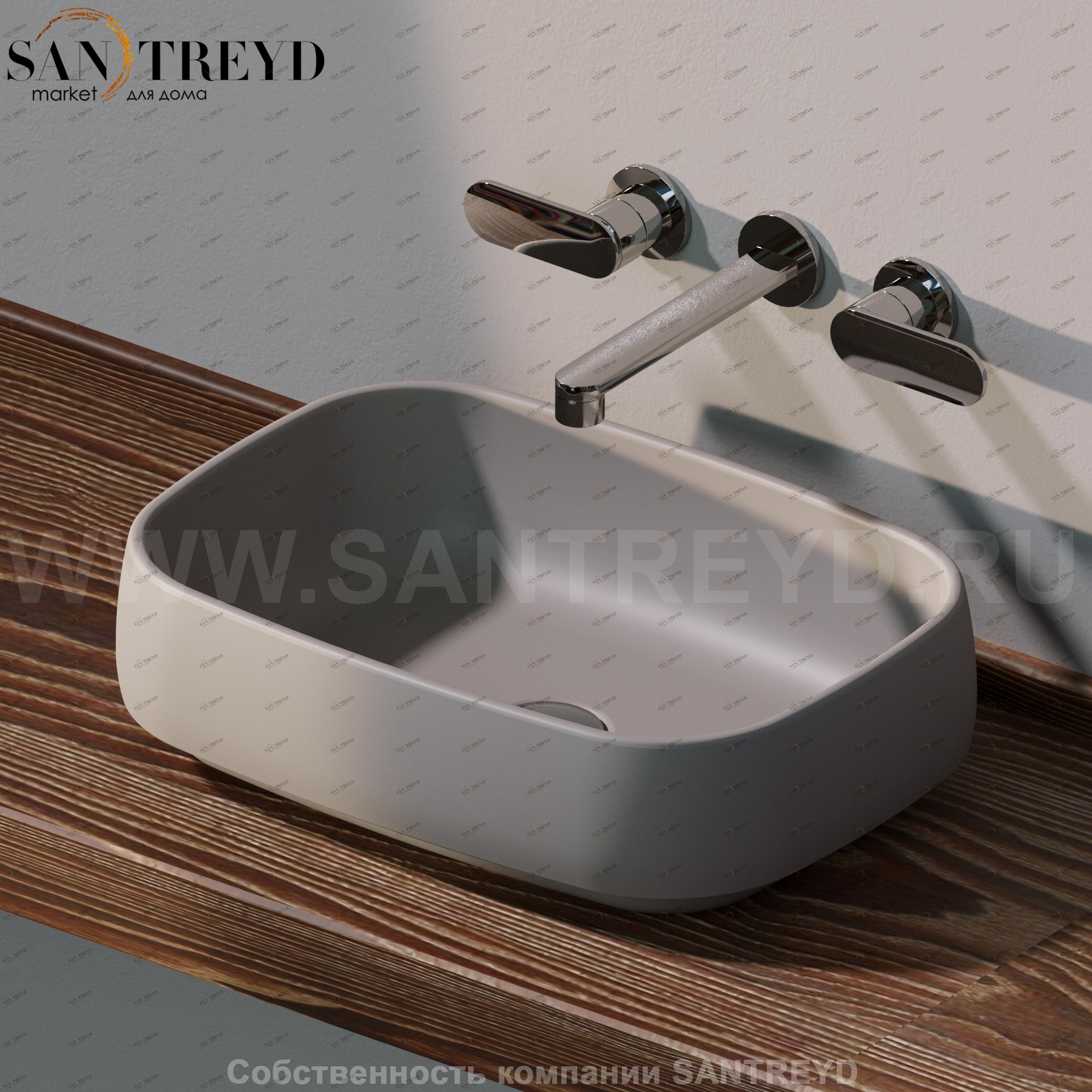 FG50A1019 Накладная раковина на столешницу  прямоугольная Ceramica Flaminia Flag