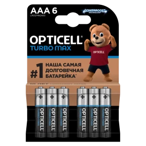 Батарейка алкалиновая Opticell Turbo Max LR03 AAA 6 шт. 89446269 STLM-2173414