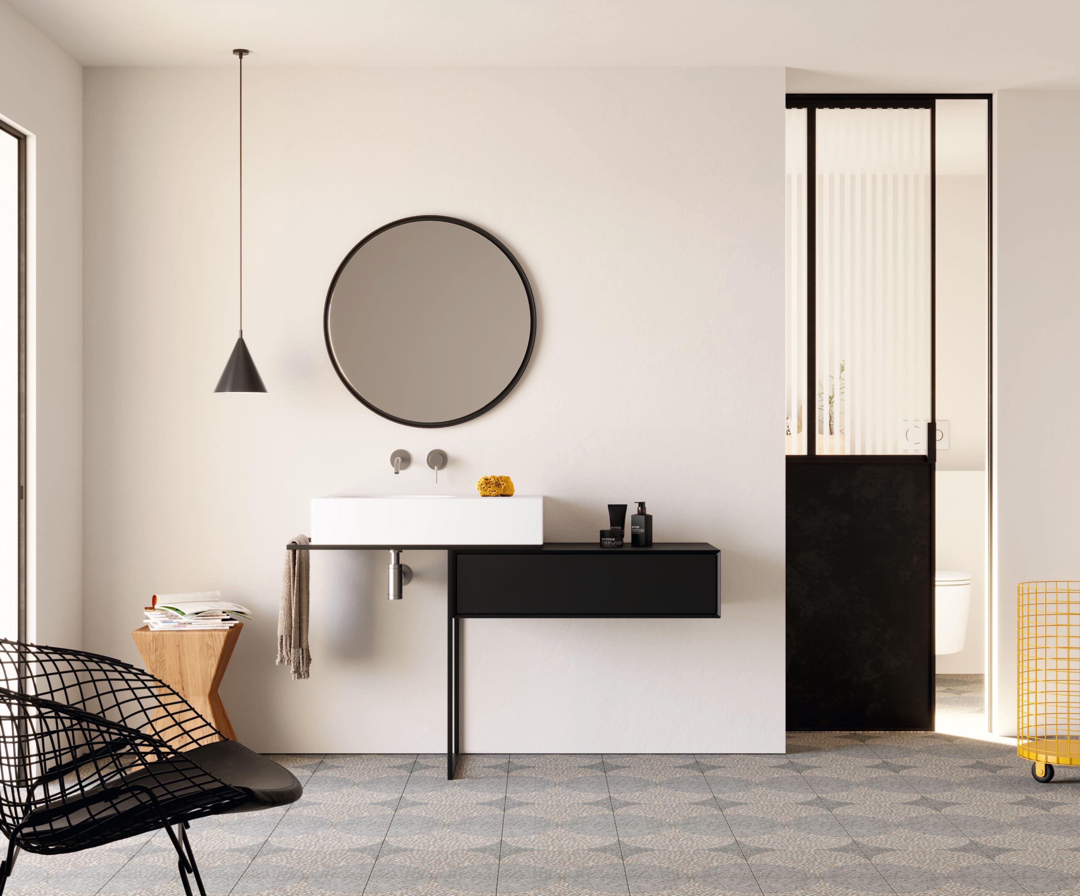 Керамическая консольная раковина с ящиками Galassia R70 ARCH-00038473 - Вид №3