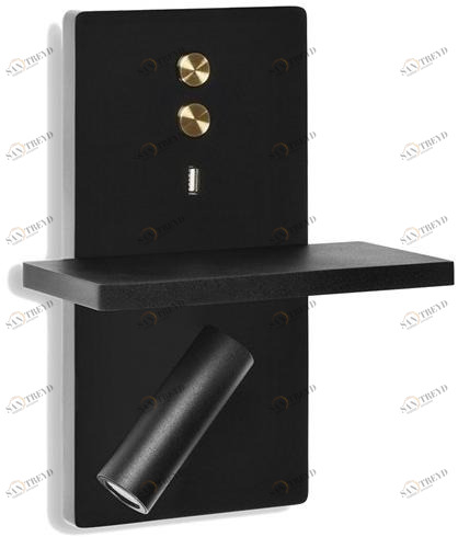 LEDS C4 Регулируемый настенный светильник из алюминия с usb-портом Elamp sun-id-1362820