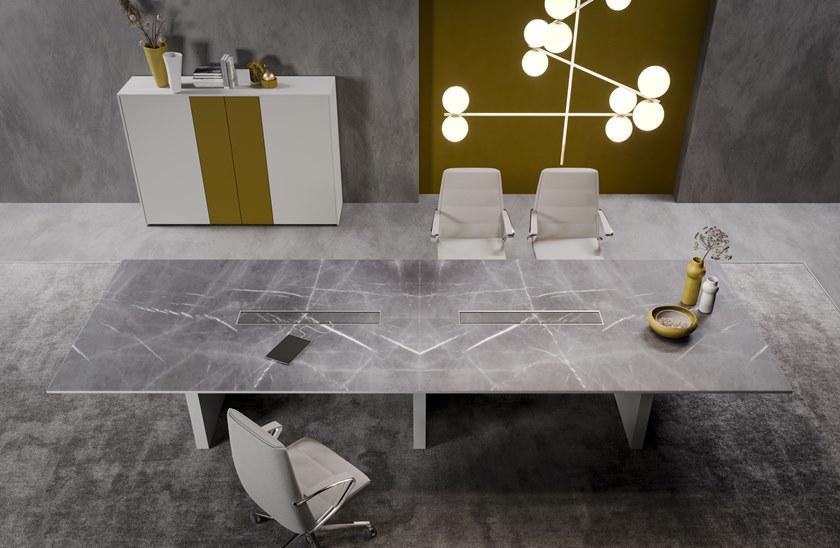 PROF Прямоугольный стол для совещаний с системой управления кабелями Slim sun-id-1395706 - Вид №16