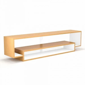 Тумба под телевизор длинная белая 180 см Tube-2 BRAGIN DESIGN  256498 Бежевый