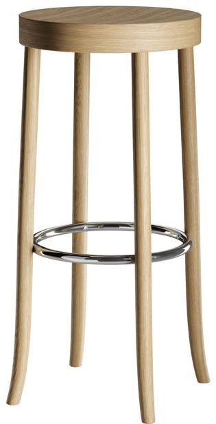 horgenglarus Высокий табурет из массива дерева с подставкой для ног Select 11-370 - Вид №1