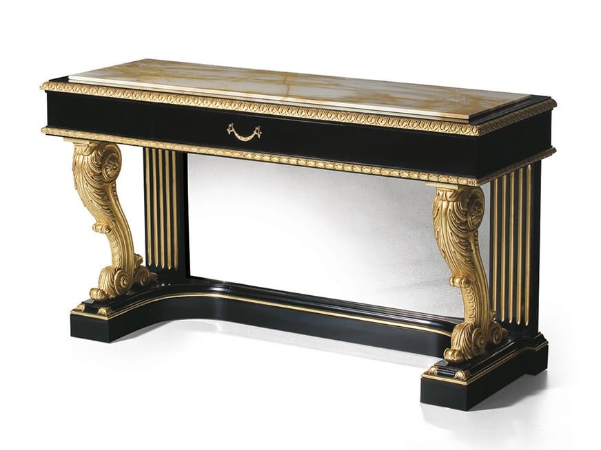 Лакированная консоль с мраморной столешницей OAK Галерея ARCH-00039833