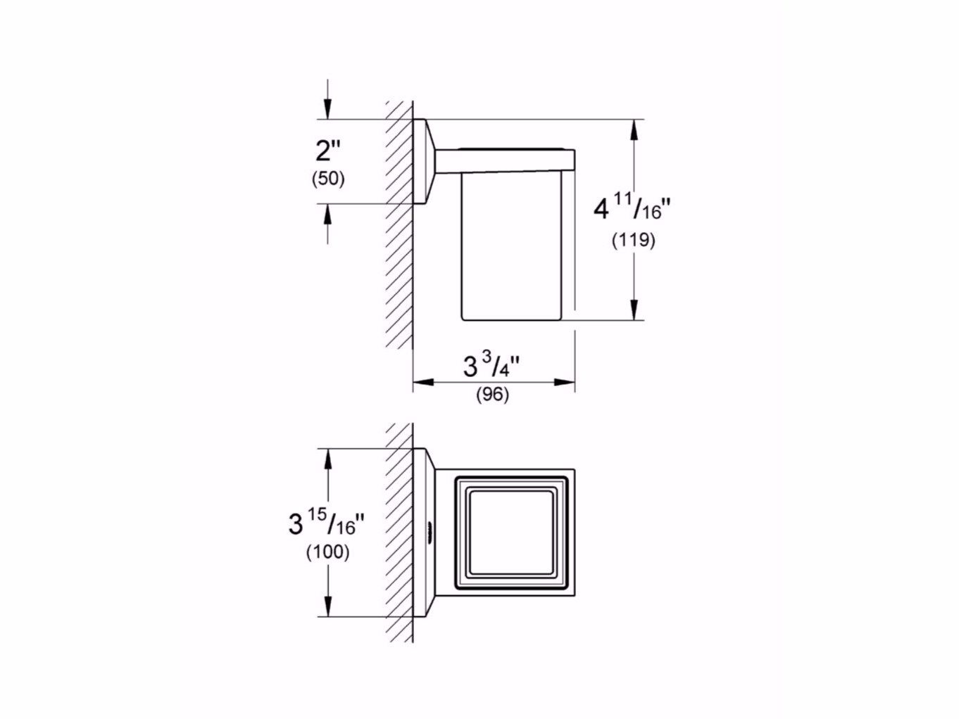 Держатель зубной щетки Grohe Allure Brilliant ARCH-00036916 - Вид №2