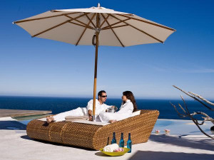 98.00.0885 Табачный набор "Мадригал-Релакс-Лаунж" из 8 шт. - включая 1x кушетку для двоих, 1x зонт Sunrise 2,75 × 2,75 м uni natural Mbm