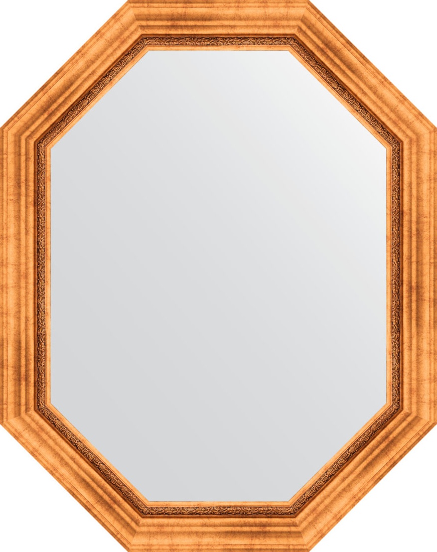 BY 7164 Зеркало в багетной раме - римское золото 88 mm EVOFORM Octagon