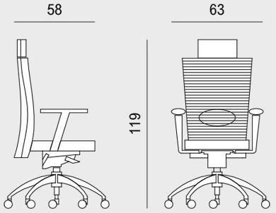 Viganò Кресло руководителя из ткани с подлокотниками Queen mesh sun-id-1426628 - Вид №4