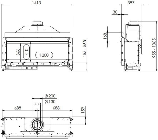 Настенный газовый камин KALFIRE G120/41F ARCH-00067778 - Вид №3
