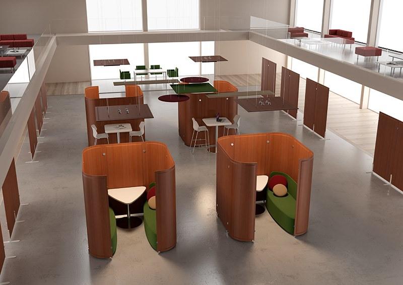 MASCAGNI Отдельно стоящая звукопоглощающая перегородка для офиса из дерева Sound sun-id-1465271 - Вид №1