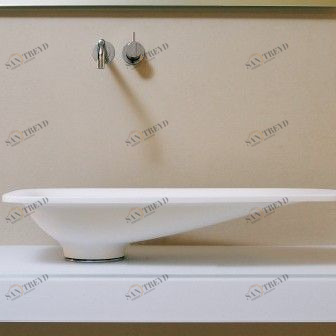 45754 Накладная раковина на столешницу  овальная Rapsel 