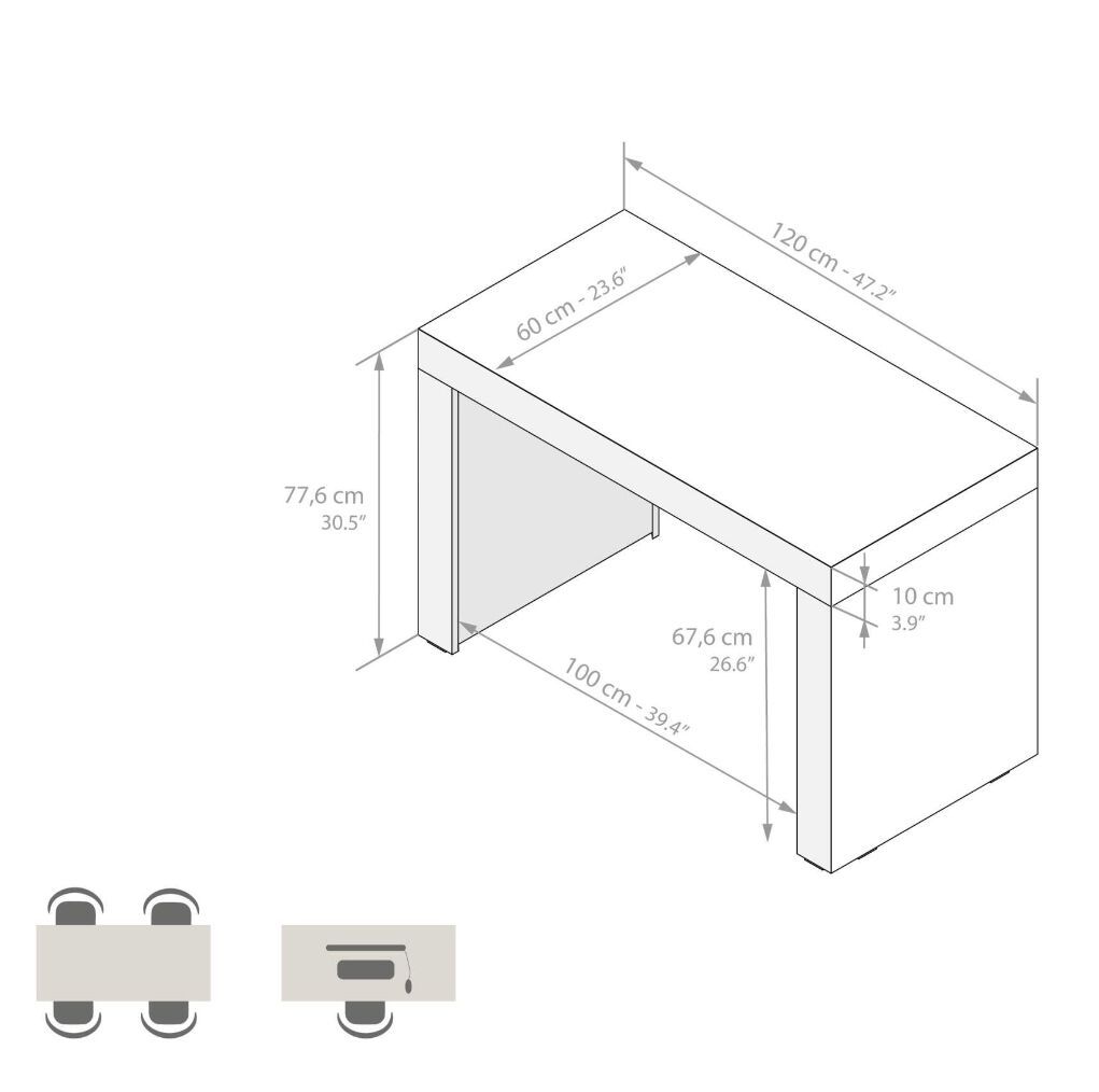 Прямоугольный стол из меламина Mobili Fiver Evolution ARCH-00039213 - Вид №23