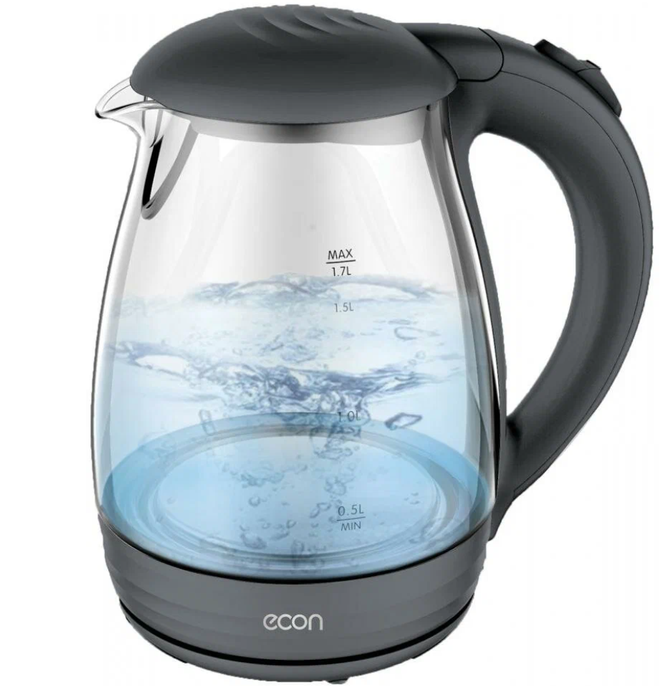 5353571 Электрочайник ECON ECO-1739KE серый STDN-0097897