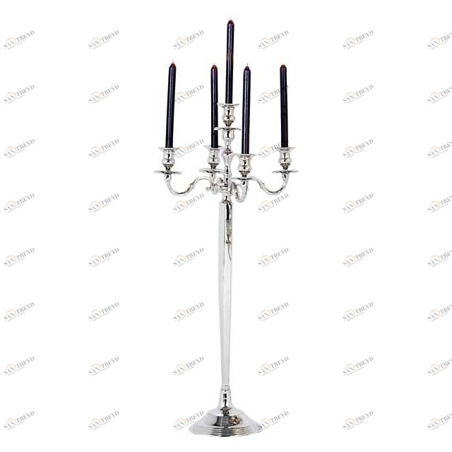 Подсвечник напольный на 5 свечей серебряный Amarillo от Eichholtz EICHHOLTZ EICHHOLTZ 060387 Хром 