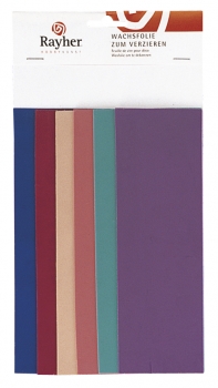 3102500 Фольга "восковая", модные оттенки, упаковка 6 цветов в ассортименте, 20x6,5 см Rayher 
