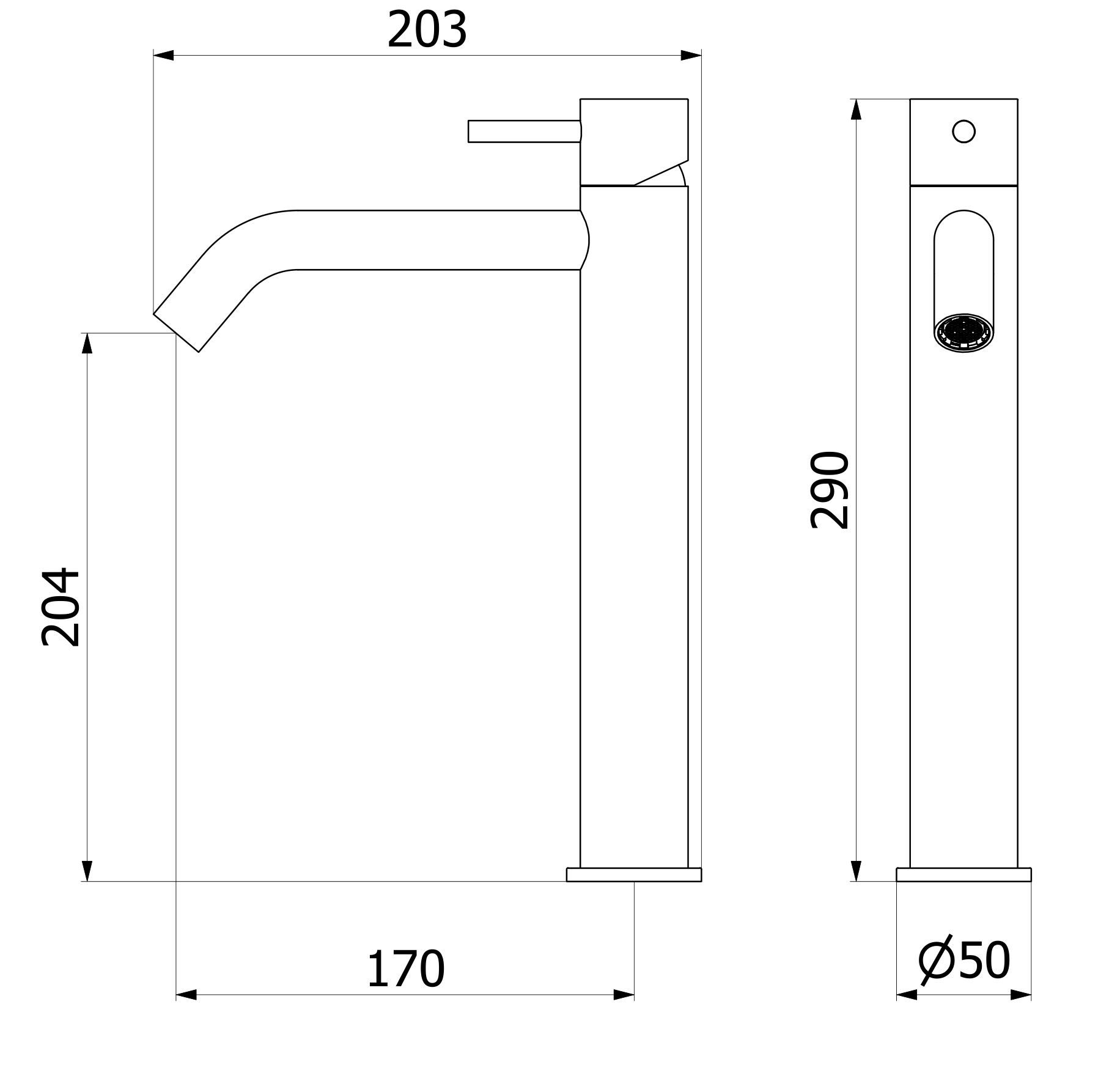 Однорычажный смеситель для раковины из нержавеющей стали IB M316 ARCH-00061550 - Вид №1
