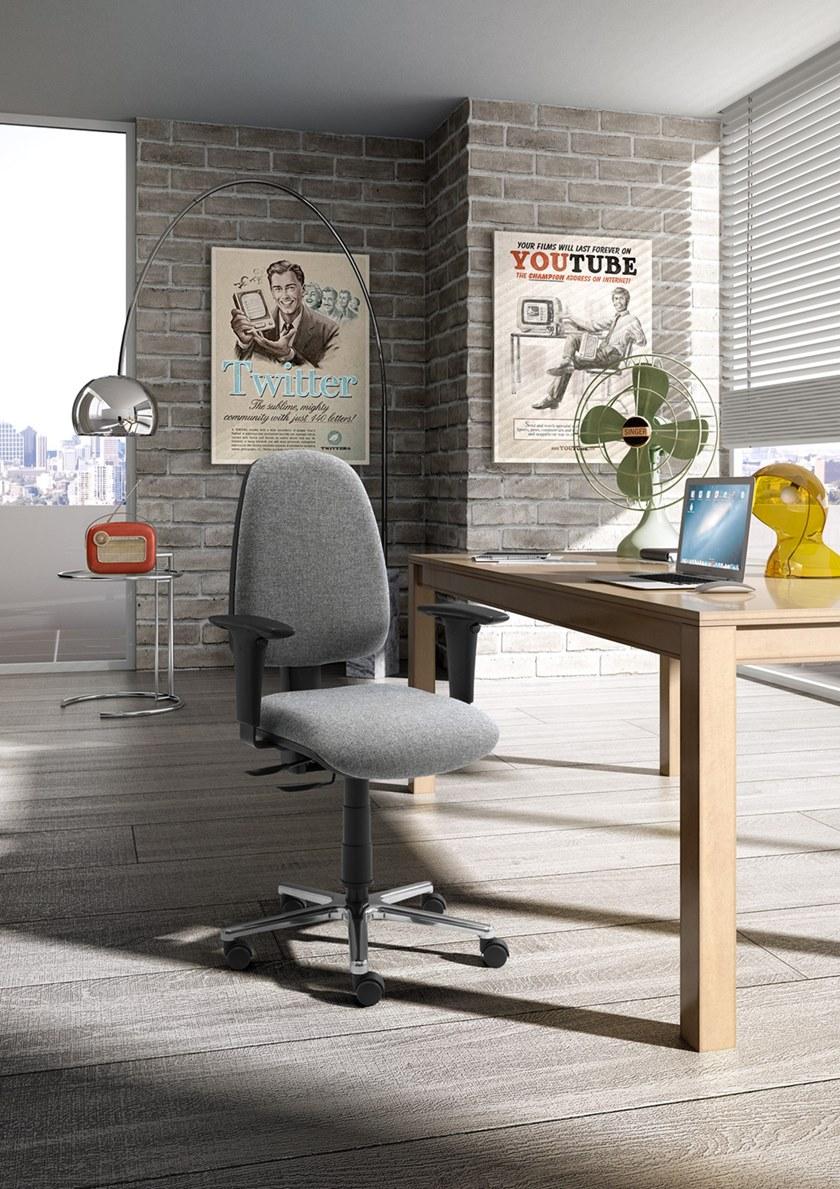 Leyform Поворотный офисный стул из ткани с подлокотниками sun-id-1385630 - Вид №4