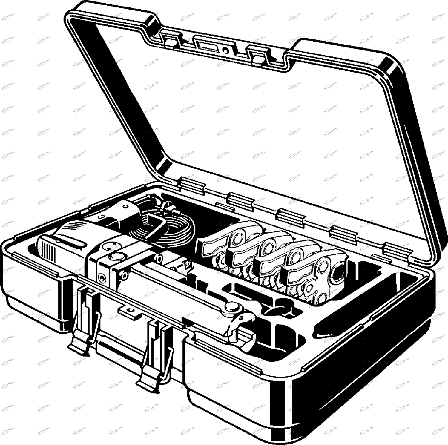 410 971 1) Модель 2279.1 Трубопроводные системы  Системные пресс-инструменты  Системные пресс-инструменты  Блок питания от сети / 230 В Santreyd 
